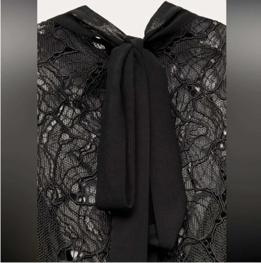 Zara Lace Jumpsuit Wide Black Size XS